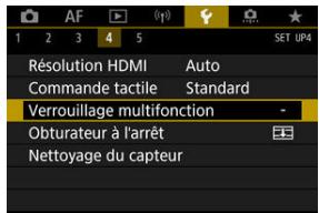 CANON R6 - Sélectionnéz [Y: Verrouillage multifonction]. - 1
