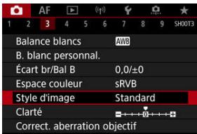 CANON R6 - Sélectionnéz [O] : Style d'image]. - 1