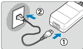 CANON R6 - Branchez le cordon d'alimentation. - 1