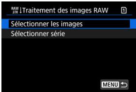 CANON R6 - Sélectionné une option, puis sélectionné les images. - 1