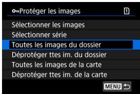 CANON R6 - Protection de toutes les images dans un dossier ou sur une carte - 1