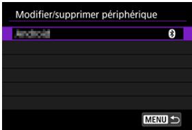 CANON R6 - Sélectionné le smartphone avec qui vous souhaitez annuler la synchronisation. - 1