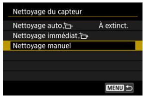 CANON R6 - Sélectionnez [Nettoyage manuel]. - 1