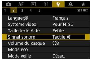 CANON R6 - Sélectionnéz [ψ: Signal sonore]. - 1