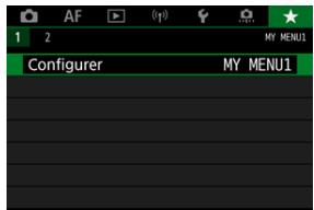 CANON R6 - Sélectionnez [MY MENU*: Configurer]. - 1