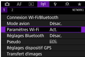 CANON R6 - Sélectionné [T]: Paramètres Wi-Fi]. - 1