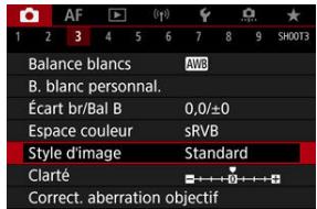 CANON R6 - Sélectionnéz [O] : Style d'image]. - 1