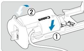 CANON R6 - Fixez le coupleur secteur. - 1