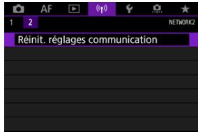 CANON R6 - Sélectionné [Tg]: Réinit. régles communication]. - 1