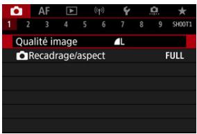 CANON R6 - Sélectionnéz [Q: Qualité image]. - 1