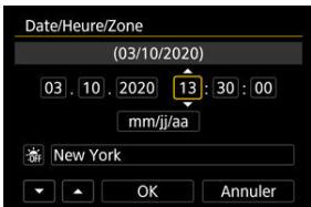 CANON R6 - Reglez la date et l'heure. - 1