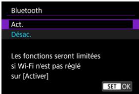 CANON R6 - Sélectionnéz [Act.]. - 1
