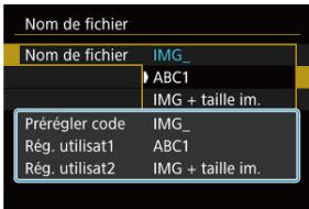 CANON R6 - Sélectionnez un nom de fichier enregistré. - 1