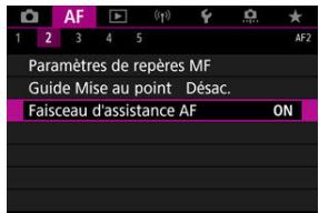 CANON R6 - Sélectionnéz [Faisceau d'assistance AF]. - 1
