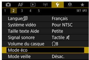 CANON R6 - Sélectionnez [Φ: Mode éco]. - 1
