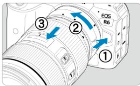 CANON R6 - Enlevez le bouchon avant de l'objet. - 1
