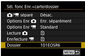 CANON R6 - Sélectionnez [Dossier]. - 1