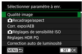 CANON R6 - Enregistrez les éléments souhaits. - 1
