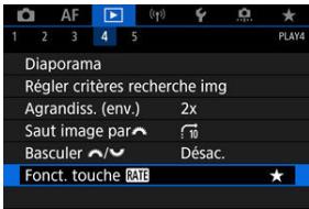 CANON R6 - Sélectionnez [Fonct.touche RAI]. - 1