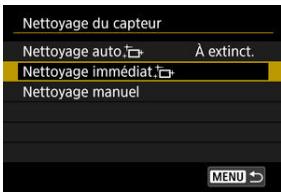 CANON R6 - Sélectionnez [Nettoyage immédiat.] - 1