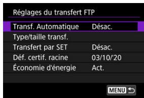 CANON R6 - Sélectionnez une option à configurer. - 1