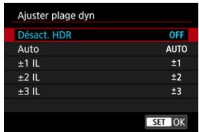CANON R6 - Reglez [Ajuster plaque dyn]. - 1