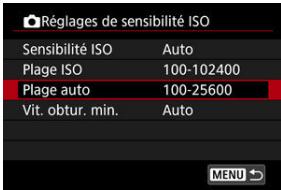 CANON R6 - Sélectionnez [Plage auto]. - 1