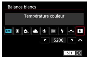 CANON R6 - Réglez la température de couleur. - 1