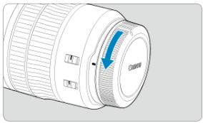 CANON R6 - Retirez les bouchons. - 1