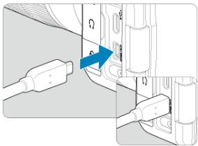 CANON R6 - Branchez le cable HDMI sur l'appareil photo. - 1