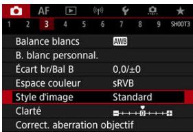 CANON R6 - Sélectionnézz [O : Style d'image]. - 1