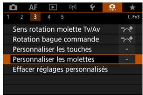 CANON R6 - Sélectionnez [#.: Personnel les molettes]. - 1
