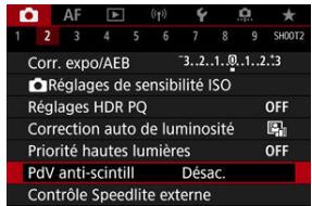 CANON R6 - Sélectionnéz [O: PdV anti-scintill]. - 1