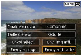 CANON R6 - Sélectionnez [Envoyer tt carte]. - 1