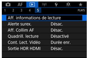 CANON R6 - Sélectionnéz [▶]: Aff. informations de lecture]. - 1