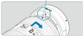 CANON R6 - Fixe l 'objectif sur la bague d'adaptation. - 1