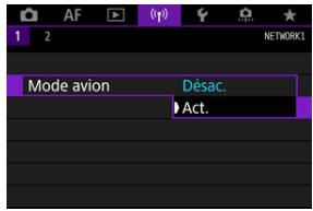 CANON R6 - Reglez sur [Act.]. - 1