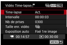 CANON R6 - Sélectionnez [Time-lapse]. - 1