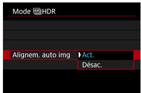 CANON R6 - Réglez [Alignem. auto img]. - 1