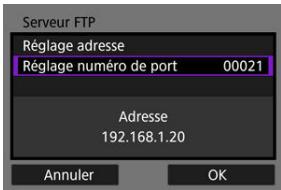 CANON R6 - Configure le numero de port. - 1