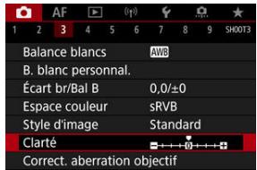 CANON R6 - Sélectionnéz [O:Clarté]. - 1