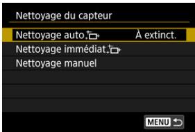 CANON R6 - Sélectionnéz [Nettoyage auto.] - 1