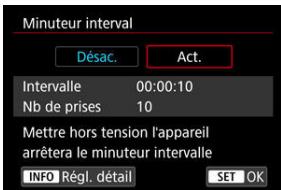CANON R6 - Sélectionnéz [Act.]. - 1