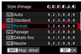 CANON R6 - Régles de dégré de l'effect. - 2
