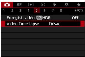 CANON R6 - Sélectionnéz [O: Video Time-lapse]. - 1