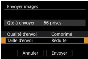 CANON R6 - Sélectionnez [Taille d'envoi]. - 1