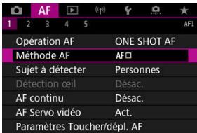 CANON R6 - Sélectionnéz [AF: Méthode AF]. - 1