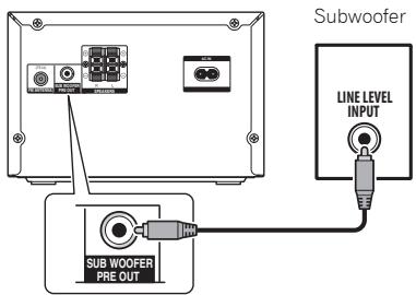 PIONEER CDSistemas - Anschluss des Subwooofers - 1
