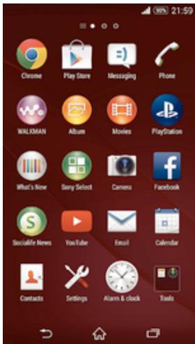 SONY XPERIA Z3 BLC - Écran applications - 1