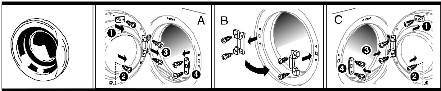 PROLINE TDM6P - INSTRUCTIONS D'INVERSION DU SENS D'OUVERTURE DE LA PORTE - 1